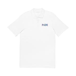Embroidered Positive Vibes Unisex Pique Polo Shirt, Casual Wear, Gift, Everyday Style, Team Merchandise, Work Attire, Gildan 64800