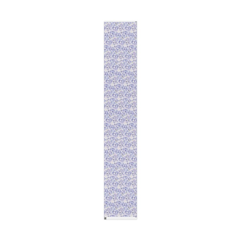 Periwinkle Hydrangea Floral Wrapping Paper: Lavender Blue Flower Gift Wrap 30" x 180"