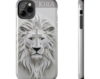Personalized Lion Phone Case, Tough Phone Cases for Animal Lovers, Customizable Gift for Friends, Durable Phone Cover, Stylish Protection