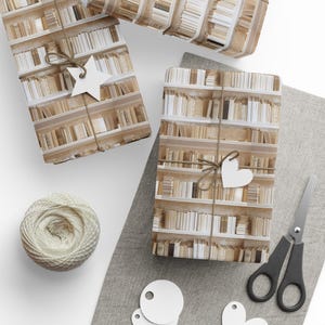 Elegante carta da regalo per biblioteca / Design vintage per libreria / Per gli amanti dei libri / Finiture opache o lucide / 30" × 36", 30" × 72" e 30" x 180"