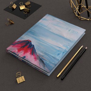 Dziennik w twardej oprawie Mountain View, Dziennik Scenic Art Matte, Prezent dla pisarzy, miłośników przyrody, Dziennik podróży, Kreatywny notatnik z liniami
