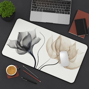 Elegant Floral Desk Mat for Home Office, Modern Workspace Decor, Chic Office Accessory, Gift for Creatives, Stylish Desk Pad, 100% Neoprene