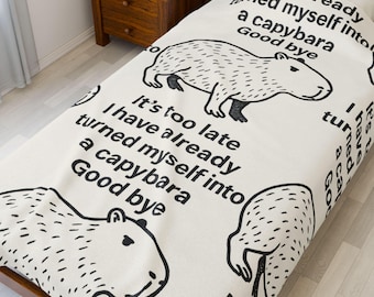 Capybara fluwelen deken: speels dierenkleed, gezellig interieur