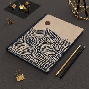 Personalized Ocean-Inspired Hardcover Journal, Adventure Diary, Travel Notebook, Gift for Writers, Beach Lover&#39;s Journal, Nature Sketchbook
