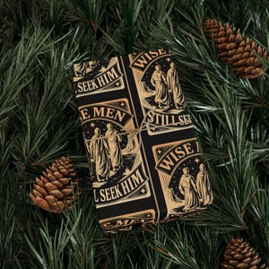Wise Men Still Seek Him Wrapping Paper, Christmas Night Gift Wrap, Matte/Glossy