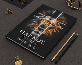 Diario con copertina rigida ispirato al Leone di Giuda, quaderno motivazionale per studenti, dono spirituale, promemoria basato sulla fede, blocco per appunti unico