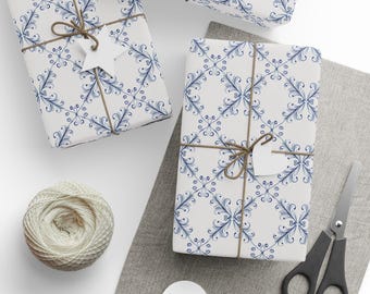 Elegant blommigt omslagspapper, perfekt för presenter, firanden, fester, helgdagar, speciella tillfällen, presentpapper för mors dag, matt och glansigt