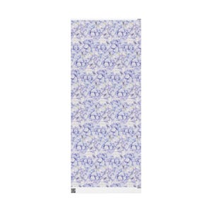 Periwinkle Hydrangea Floral Wrapping Paper: Lavender Blue Flower Gift Wrap 30" x 72"