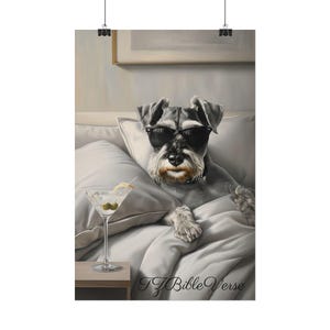 Personalized Chic Dog Rolled Posters, Stylish Home Decor, Pet Lover Gift, Wall Art, Office Decor, Animal Poster, Birthday Gift