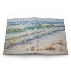 Ocean Waves Hardcover Journal, Beach Lover&#39;s Notebook, Travel Journal, Writing Diary, Gift for Ocean Enthusiasts, Coastal Decor, 5.75&quot;x8&quot;