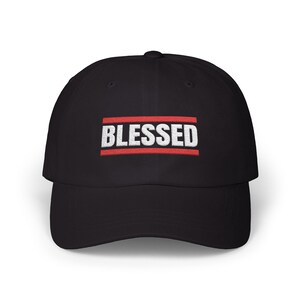 Embroidered Blessed Stylish Classic Dad Cap, Gift for Fathers, Casual Outing, Summer Style, Outdoor Events, Trendy Gift Idea, Adjustable Cap