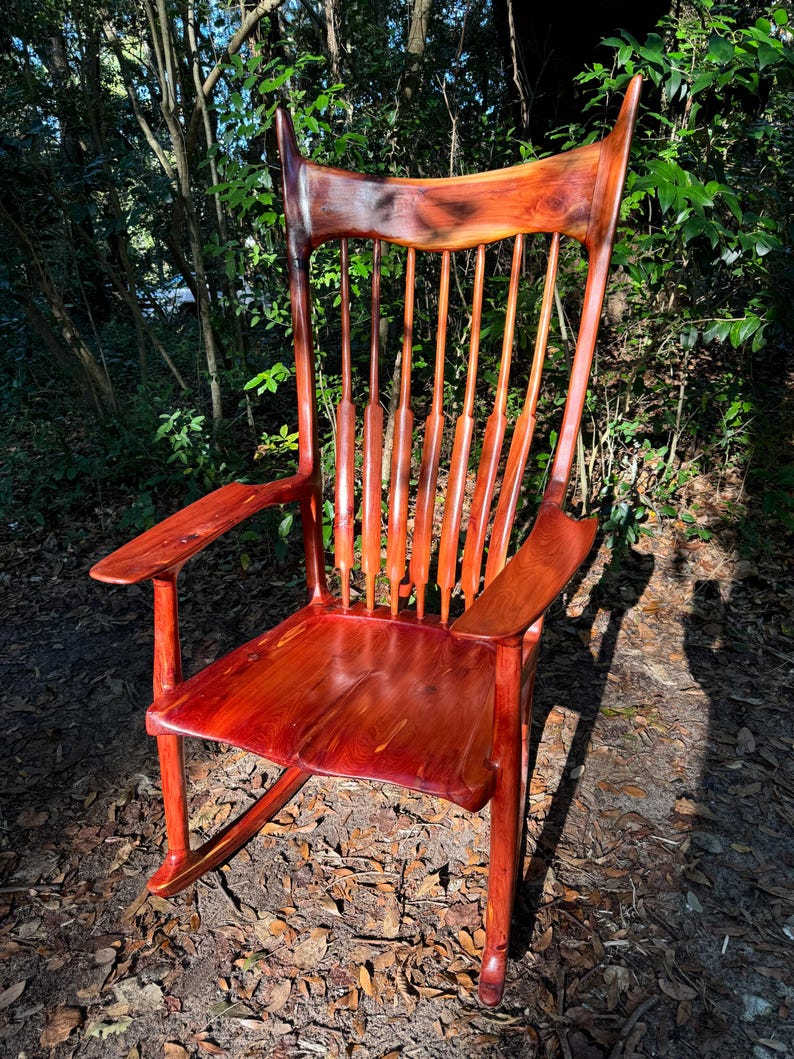 Hand Crafted Rocking Chair Handcrafted Eastern Red Cedar Rocking Chair – Maloof-inspired – Made by ...