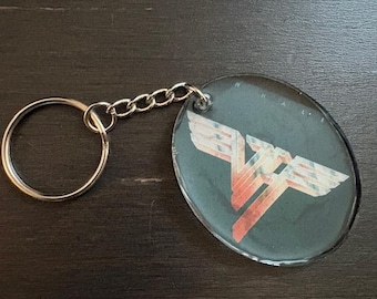 Llavero con el logotipo de Van Halen hecho con la portada del álbum