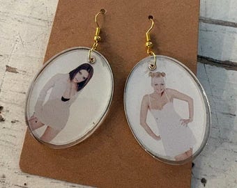 SPICE GIRLS earrings handmade from album cover