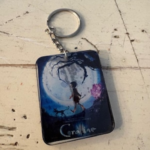 CORALINE Keychain made from DVD Cover Insert
