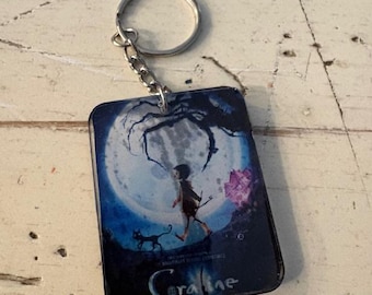 CORALINE-sleutelhanger gemaakt van dvd-hoesje