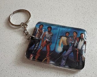 Llavero de resina hecho a mano con la portada del cassette clásico de JACKSON FIVE