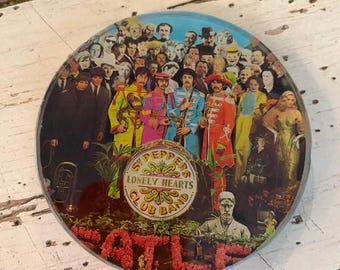 THE BEATLES Handmade Resin Coaster/Ornament from Sergeant Pepper Album Cover