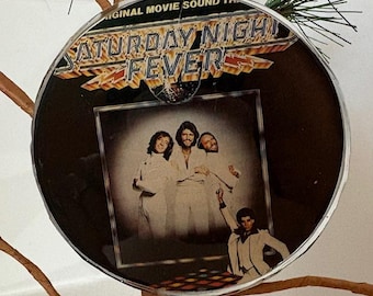 Adorno de resina hecho a mano de Fiebre del sábado noche