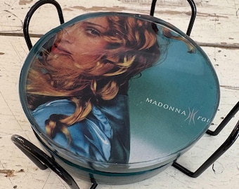 MADONNA Handgemaakte harsonderzetters/ornamenten van albumhoezen