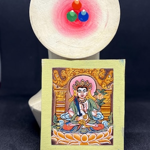White Manjushree Pendant – Tibetan Buddhist Amulet for Wisdom & Spiritual Clarity