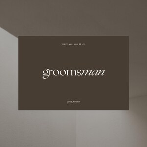 Carte de proposition de garçon d'honneur pour une mariée Demandez si vous serez mon garçon d'honneur pour mariage Modèle numérique personnalisable Impression sur toile | 8