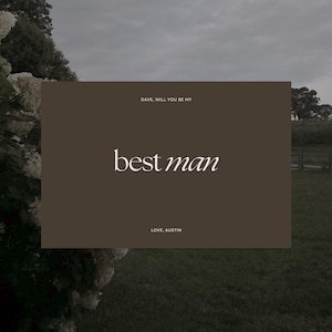 Modèle numérique personnalisable de carte de proposition pour mariage, meilleur homme Demandez si vous serez mon meilleur homme, impression sur toile | 7