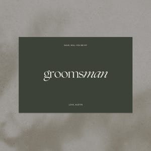 Carte de proposition de garçon d'honneur pour une mariée Demandez si vous serez mon garçon d'honneur pour mariage Modèle numérique personnalisable Impression sur toile | 6