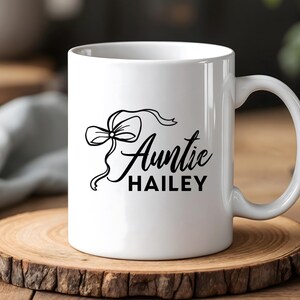 Benutzerdefinierte Name Tante Kaffeetasse, Schwangerschaft zeigen Geschenk für Schwester, neue Tante Geschenk Keramik Teetasse, förderte Tante Geschenk, Tante Geburtstagsgeschenk