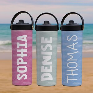 Customizable Kids Tumbler With Foldable Straw, Personalized Kids Water Bottle, Back To School Gift, Trendy Kids Cup, Children Name Tumbler