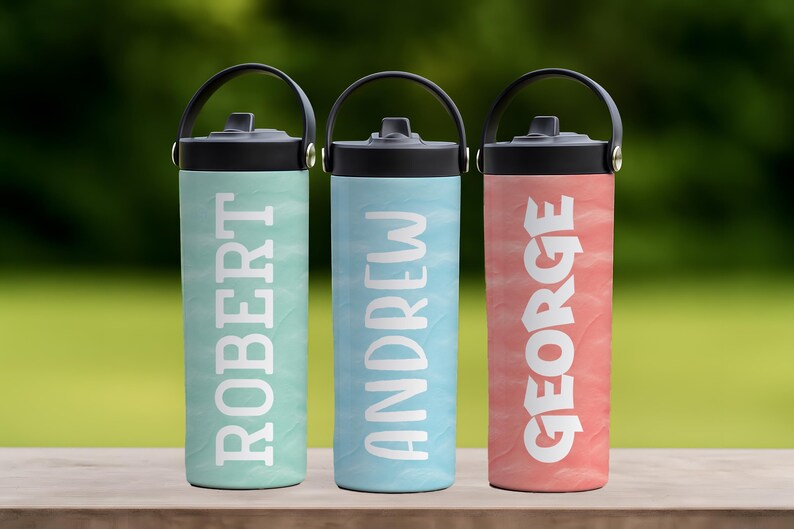 Customizable Kids Tumbler With Foldable Straw, Personalized Kids Water Bottle, Back To School Gift, Trendy Kids Cup, Children Name Tumbler