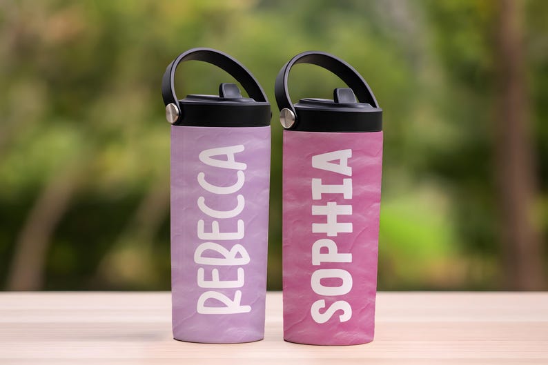 Customizable Kids Tumbler With Foldable Straw, Personalized Kids Water Bottle, Back To School Gift, Trendy Kids Cup, Children Name Tumbler