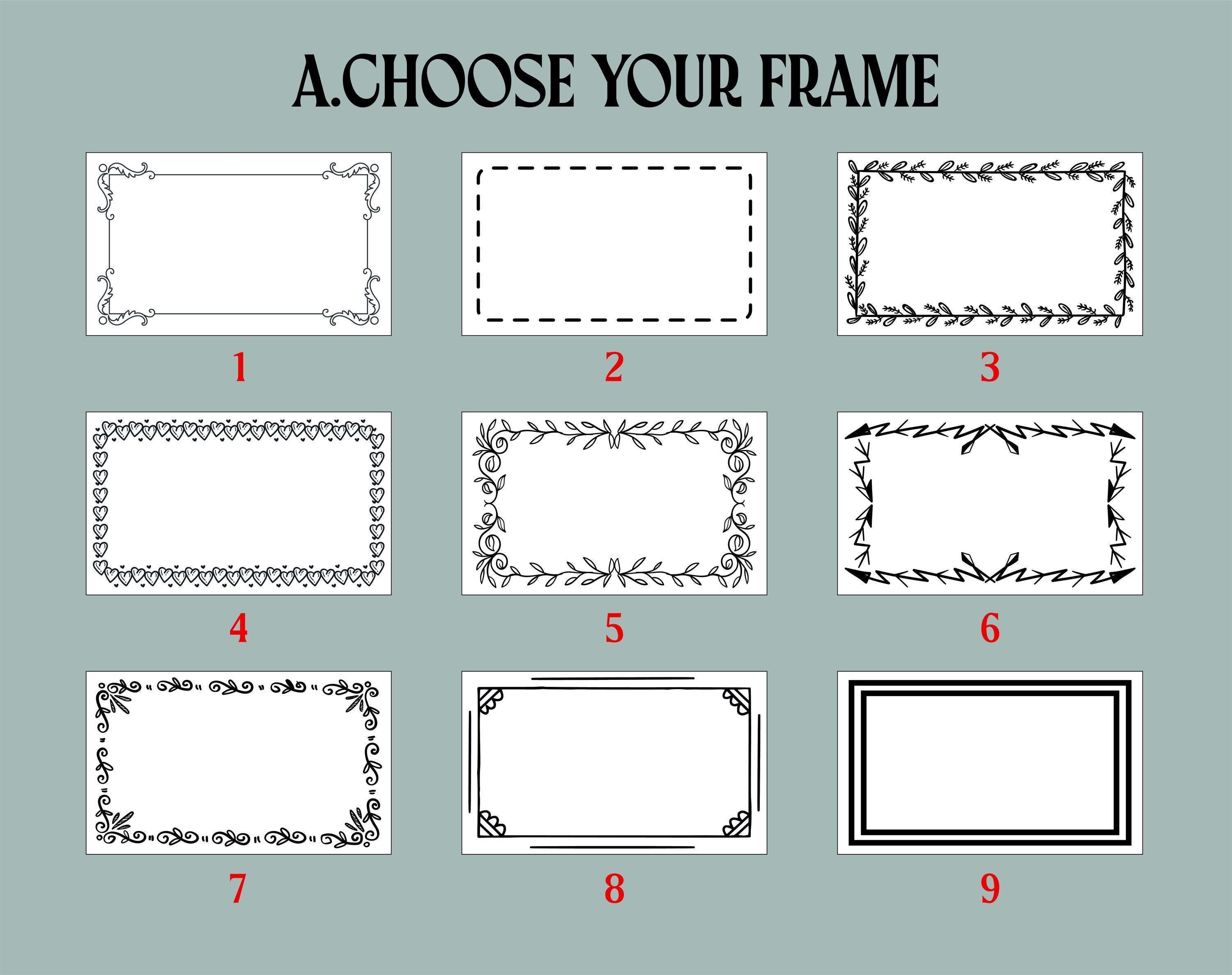 Custom Frame Mat With Text Custom Frame & Font Switchable Insert Welcome Mat, Personalized ...