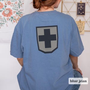 OSRS Defense Skill Cape Shirt, Old School RuneScape Defense Icon T-Shirt, Defense Cape Inspired Unisex Garment-Dyed Tee, OSRS Gift