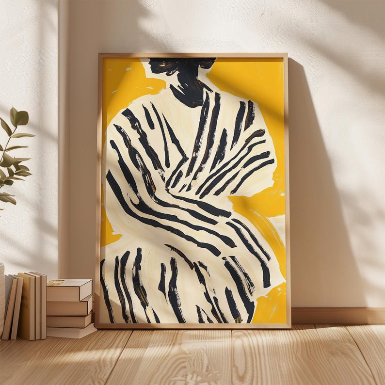 Abstract Woman Art Print - Minimalist Female Portrait Wall Art Digital ...