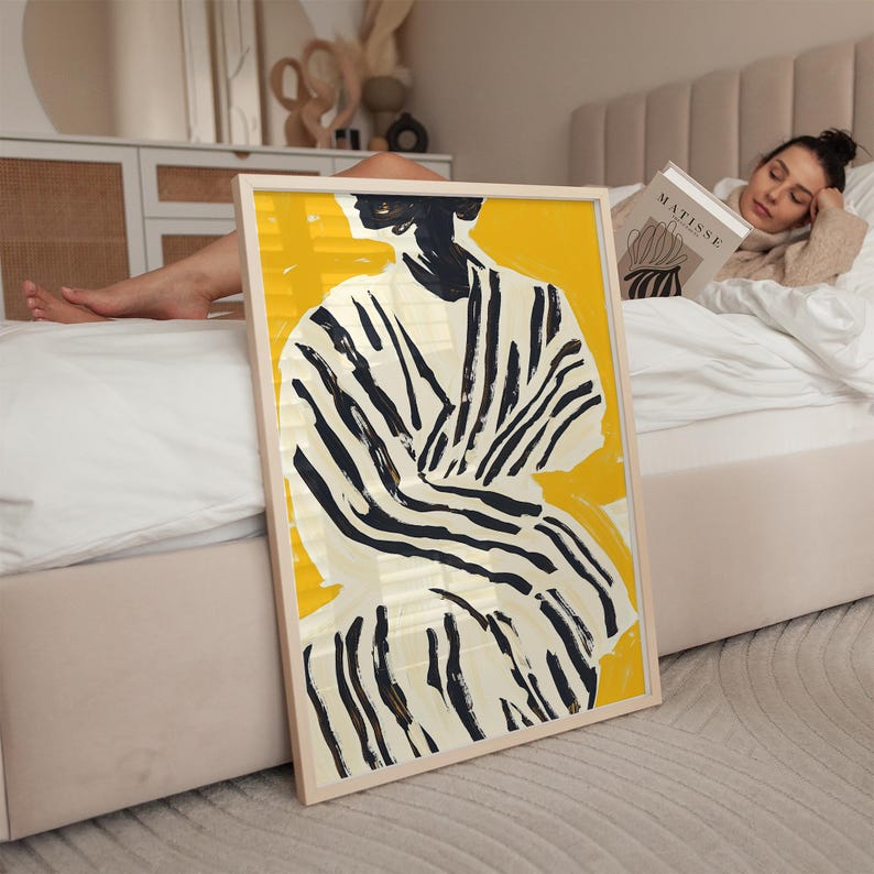 Abstract Woman Art Print - Minimalist Female Portrait Wall Art Digital ...