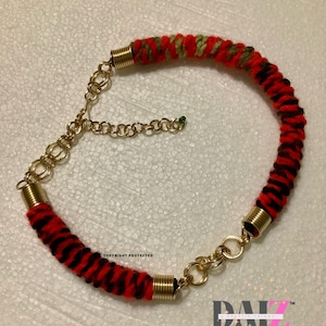 Set It Off Camo Choker - Red
