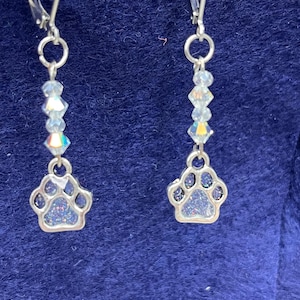Paw print earrings