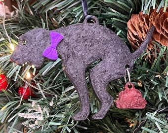 Pooping Dog Christmas ornament