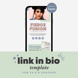 Link in Bio Landing Page | Stan Store Dupe | Instagram Bio Link | Website Canva Template | Linktree Bio Page | Sales Funnel | EAF02