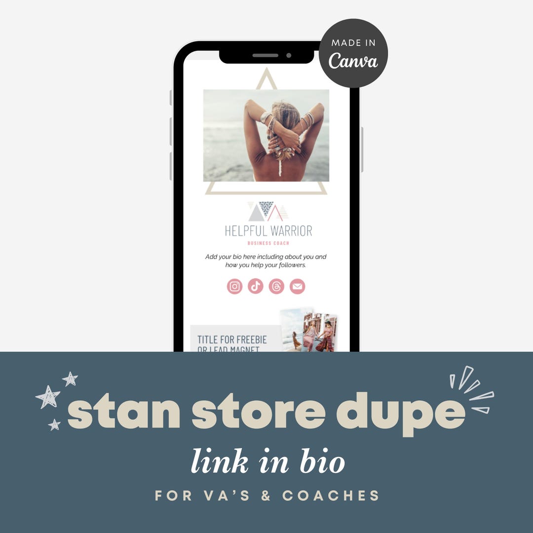 Stan Store Dupe | Link in Bio Landing Page | Instagram Bio Link ...