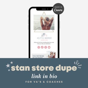 Stan Store Dupe | Link in Bio Landing Page | Instagram Bio Link | Website Canva Template | Linktree Bio Page | Sales Funnel | EAF03