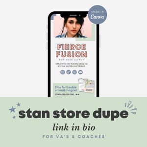 Stan Store Dupe | Link in Bio Landing Page | Instagram Bio Link | Website Canva Template | Linktree Bio Page | Sales Funnel | EAF02