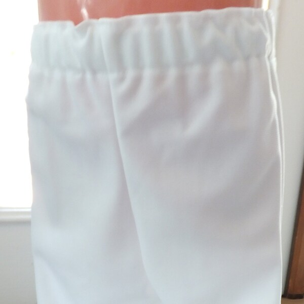 Infant White Knit baseball pants - Full Length with belt loops - NB, 6-12, 12-18, 18-24 month sizes.  Cake smash, tball, birthday