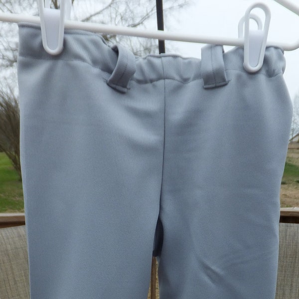 Gray Baseball pants - shorter Knicker length, Newborn to size 4, Cake smash, 1st Birthday, T-ball, Gameday, White knit, machine wash/dry