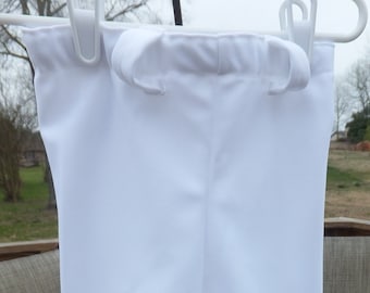 White Baseball pants - shorter Knicker length, Newborn to size 4, Cake smash, 1st Birthday, Tball, Gameday, White knit, machine wash/dry