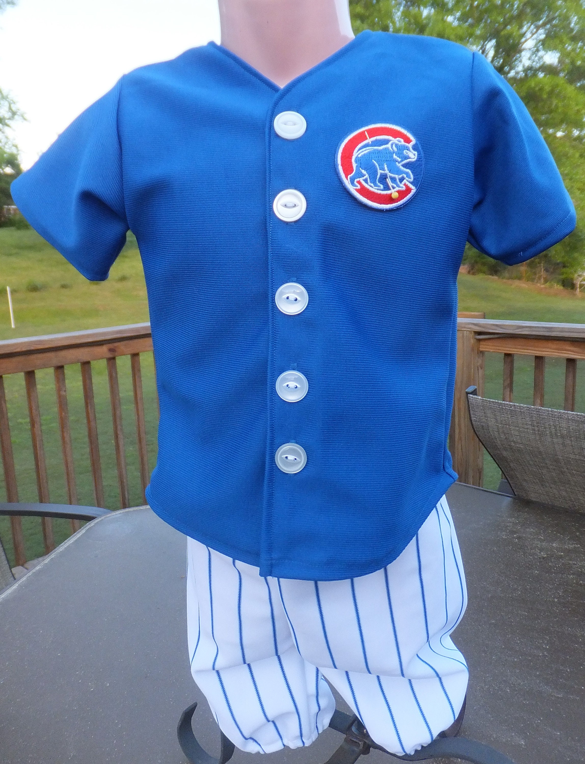 Knicker length baseball pants White with Royal Blue Pinstripe Etsy