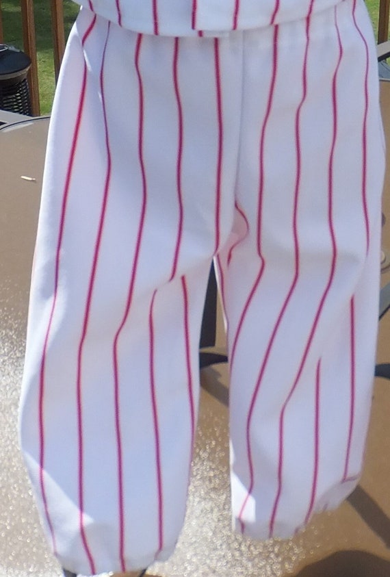 Rayas rojas y blancas Pantalones de béisbol de longitud | Etsy México