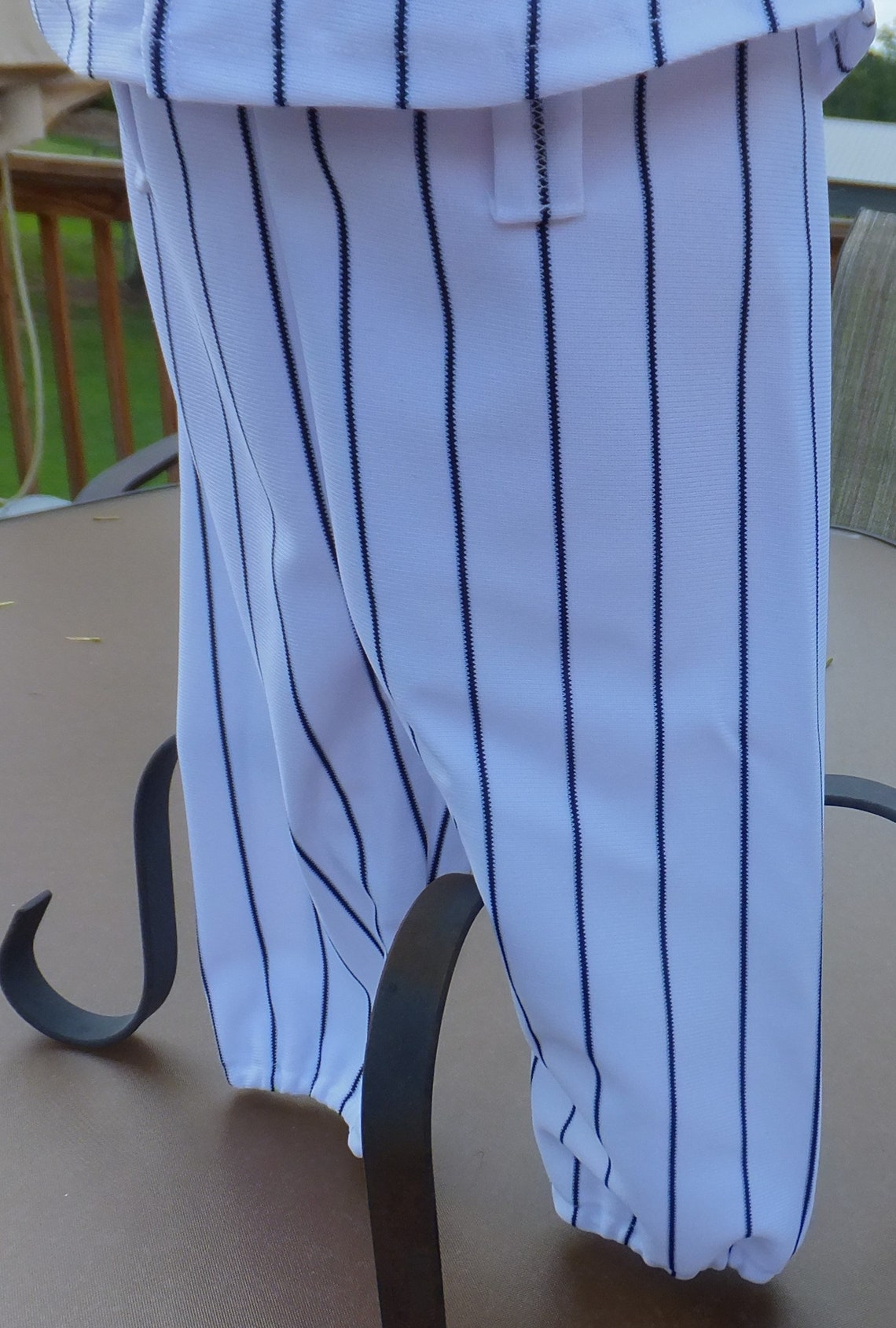Navy Blue and White Pinstripe Knicker Length Baseball Pants Etsy UK