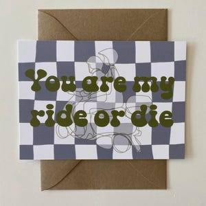 Postkarte „Ride or Die“